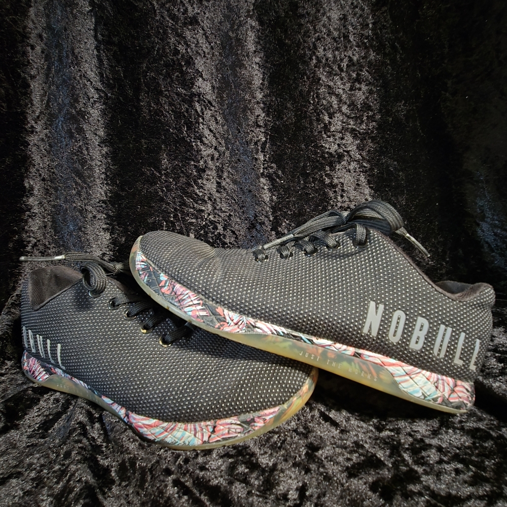 NOBULL Black Athletic Shoes with Colorful Soles - Picture 2 of 5